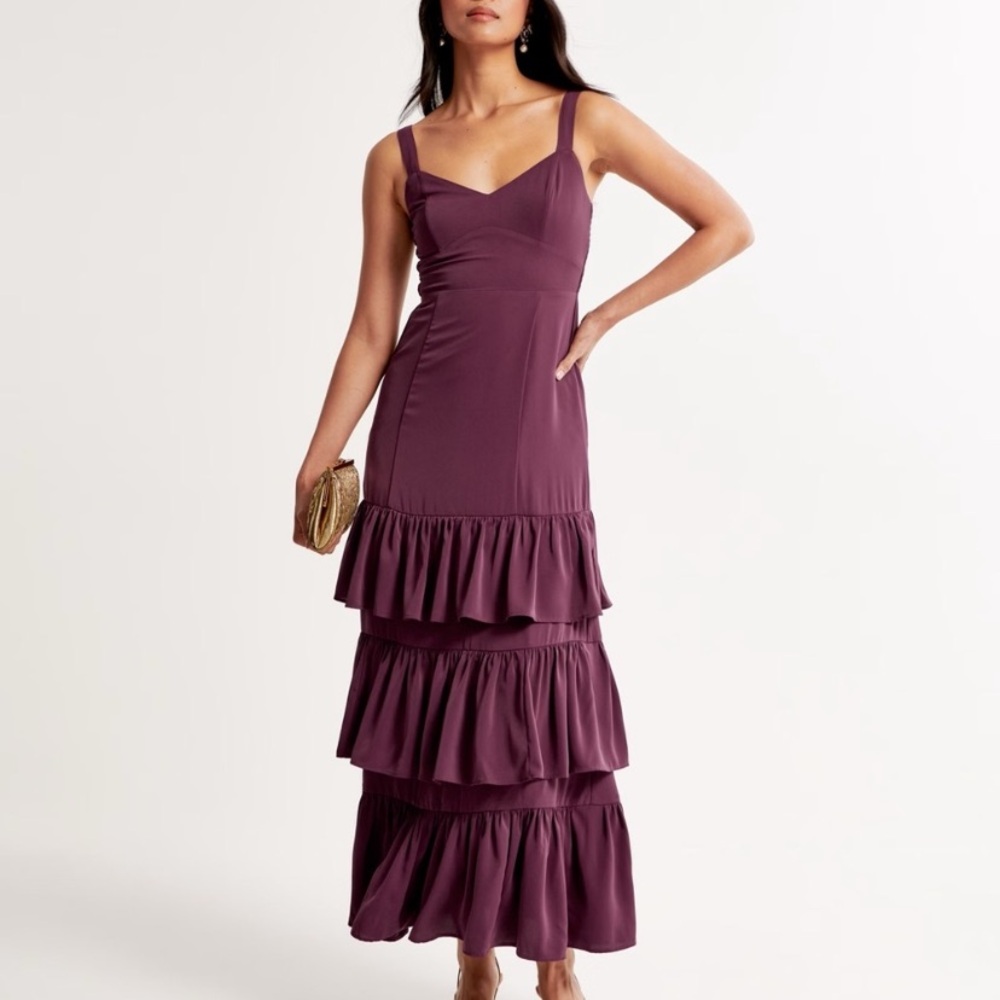 Abercrombie & Fitch Ruffle Maxi Dress